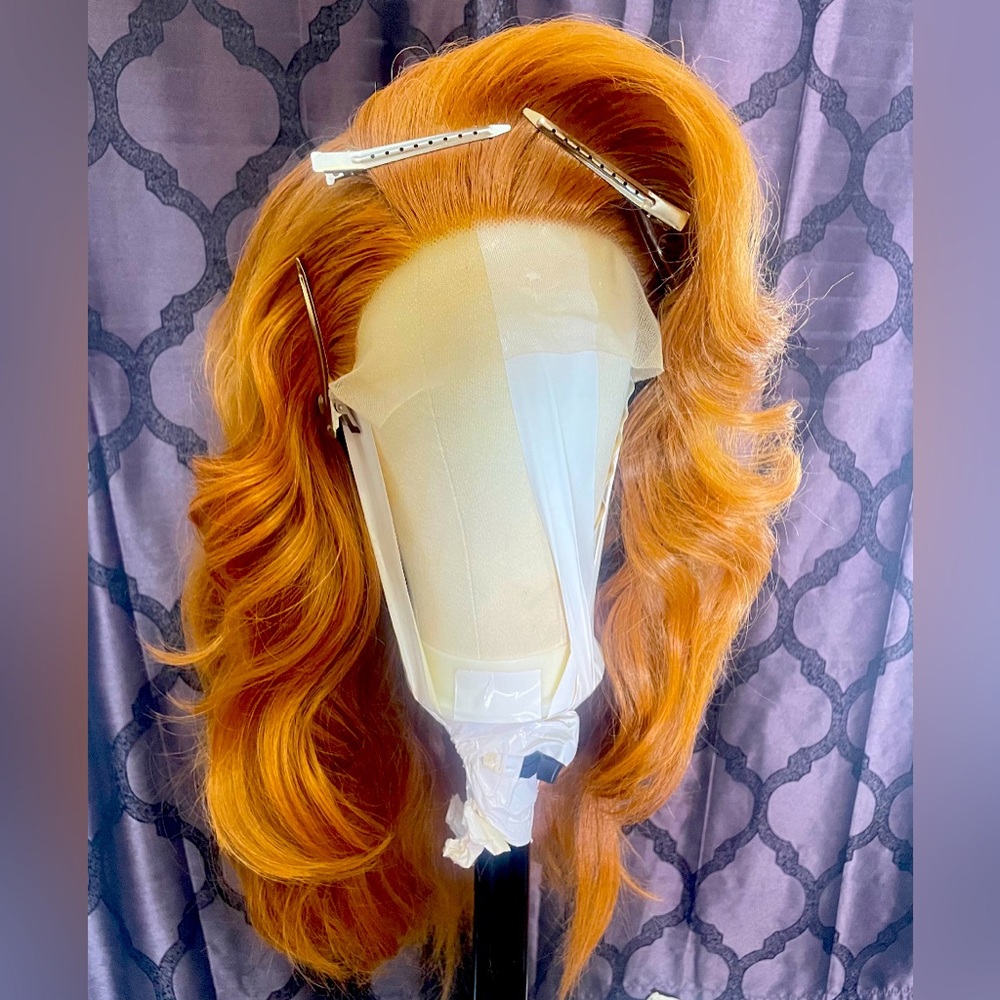 Drag wig Copper 22” styled piece